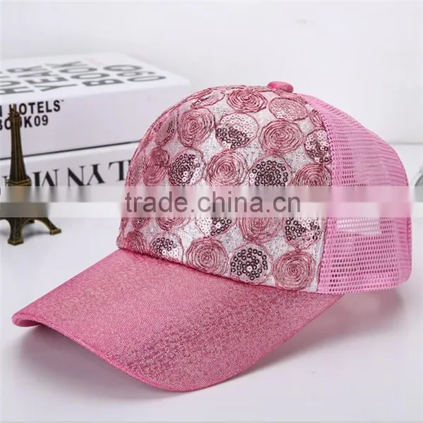 Hot Selling Fashion Sparkle Bling Sequin Baseball Cap Hard Hat photo-3