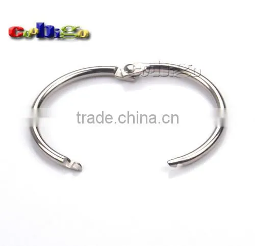Loose Leaf Binder Hinge Snap Ring Opening Hook Holder Nickel Plated Iron O-Ring #FLQ075 Quality Choice photo-3