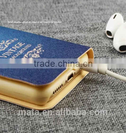 Glod Foil Painting Ultra Thin Breathable Leather Case For Iphone 6 photo-3