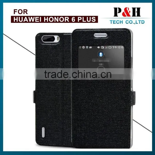 China Wholesale PU Leather Case Flip Phone Case With Window View for Huawei Honor 6 photo-4