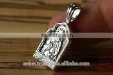 Silver 925 Russian Orthodox Icon Pendant. Burnished Silver photo-2