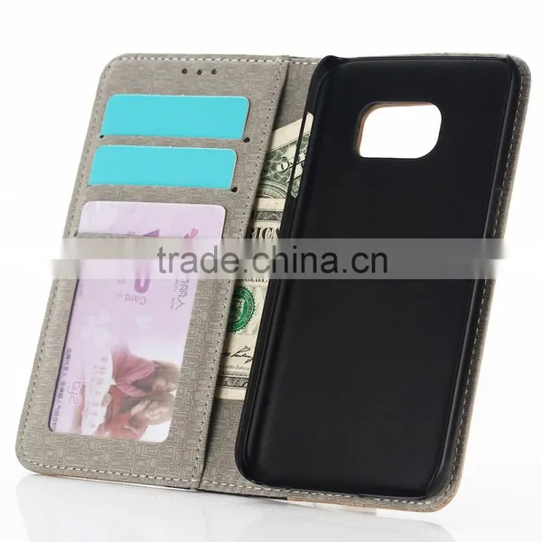 Retro Wood Leather Stand Shockproof Case for Samsung Galaxy s7 photo-2