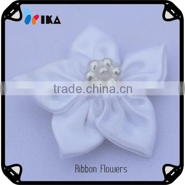 Satin ribbon handmade flowers Chinese redbud underwear accessories Chinese wholesaler