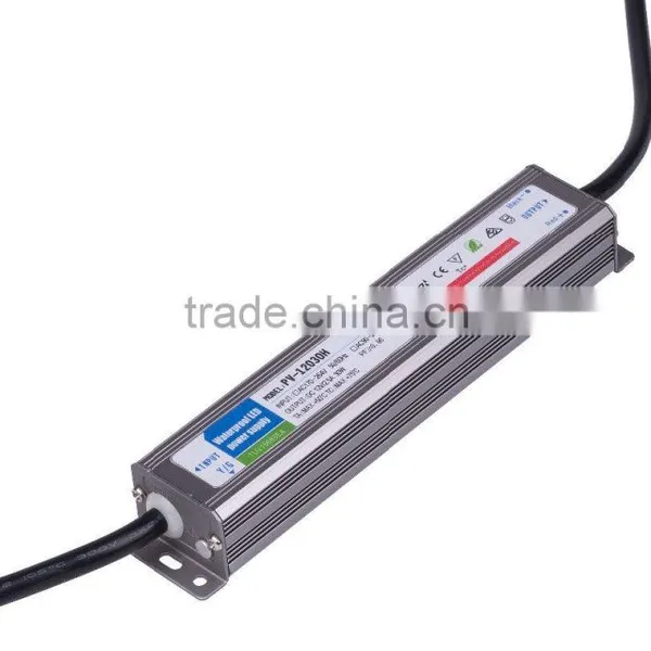 CE RoHS Approved 30w IP67 Switching Power Supply Led Driver 12v Led Transformer