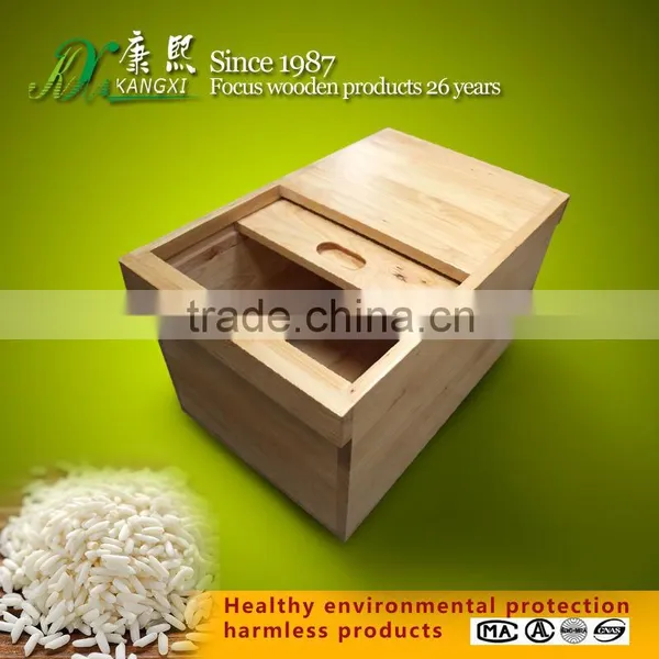 Harmless Paint Wooden Rice Box Health Material photo-5