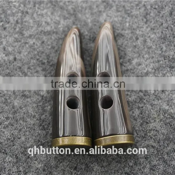 BRONZED METAL BOTTOM RESIN HORN Button Fashion Button photo-2