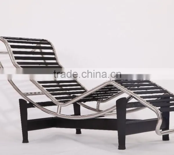 Buy Black Genuine Leather Le Corbusier LC4 Chaise Lounge photo-3