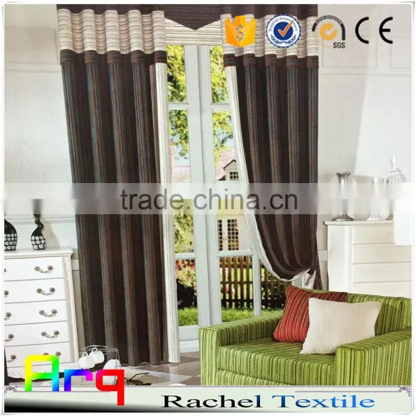 Pure Pinstripe Pattern Chenille Jacquard Fabric Using for Living Room Curtain Sofa Cushions Quality Choice photo-4