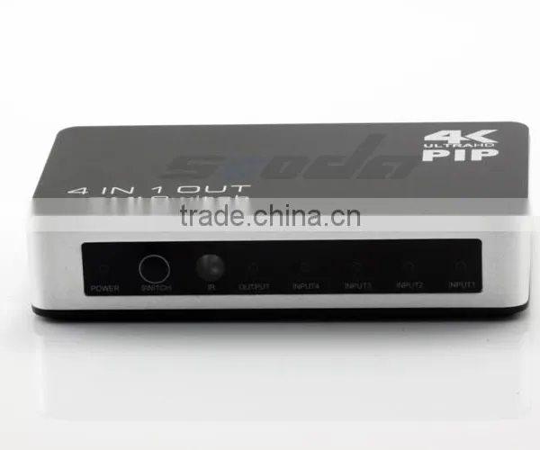 Full HD 1080P 4x1 HDMI Switch 4 Port HDMI Splitter Switcher Support HDMI 3D 4K*2K Picture in Picture Remote Control photo-4
