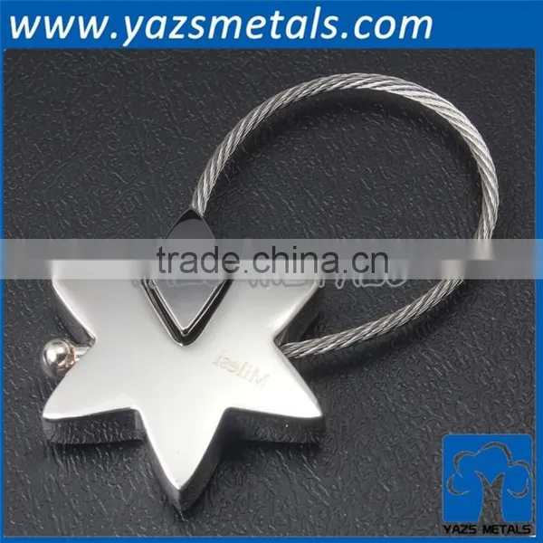 Star Shape Blank Metal Keychain With U Shaped Hook photo-4