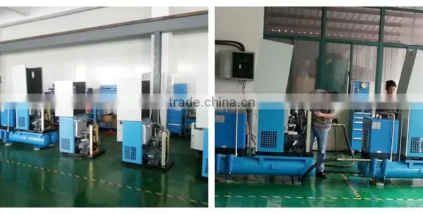 11KW Combined Rotary Oil Flooded Screw Air Compressor With Air Dryer Air Tank Air Filter photo-5