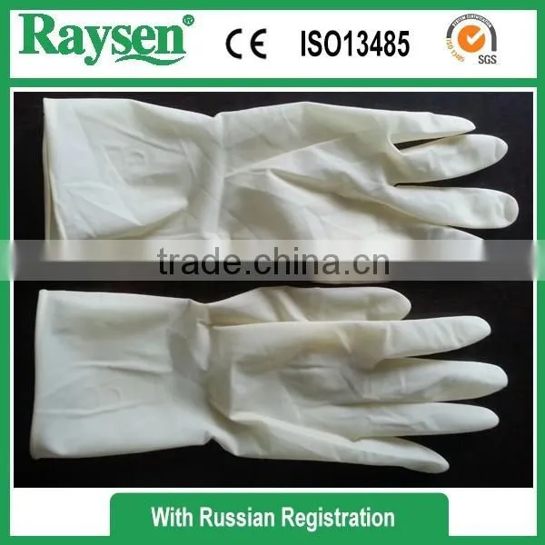 High Quality Disposable Powder-free Polymer Coating Latex Surgical Gloves From Raysen photo-3