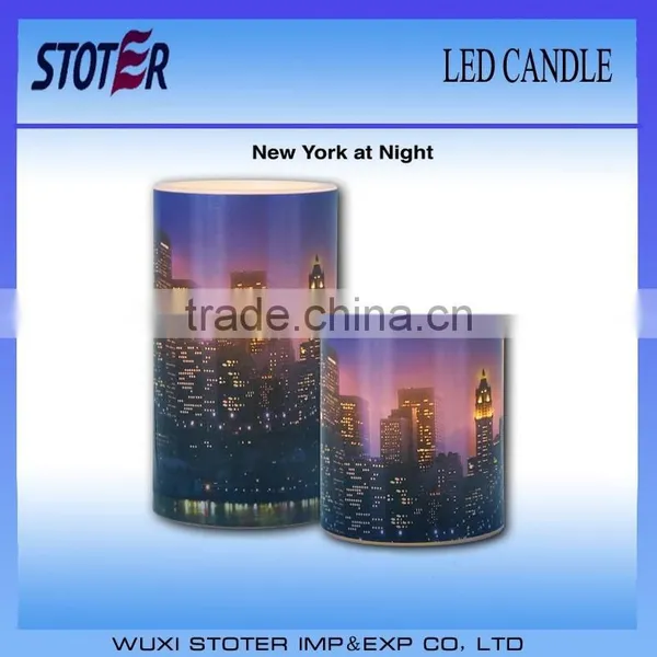 LED Wax Candle With Sticker Logo Ideal for Promotional Gifts/battery Operated Candles