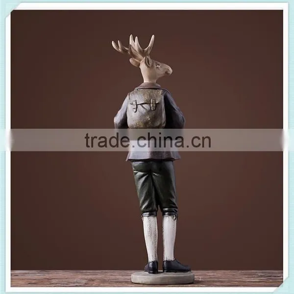 Resin Gentleman Deer Figrine Gentleman Deer Sculpture photo-3