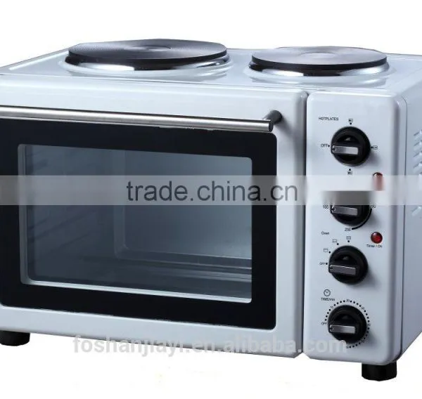 30L High-speed Commercial Convention White Toaster Oven With Hotplates Mechanical Timer Switch