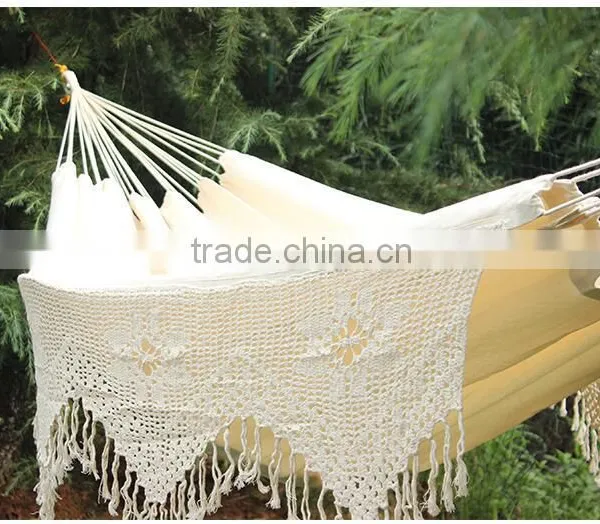 Wholesale High-grade Luxury Cotton Portable Outdoor Folding Hanging Hammock photo-3