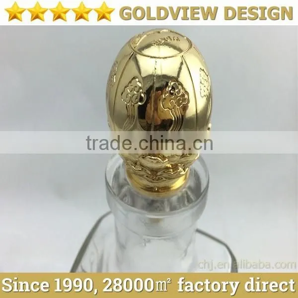 Shiny Golden Zinc Alloy Luxury Wine Bottle Cap Luxury Wine Cap Perfume Bottle Caps photo-6
