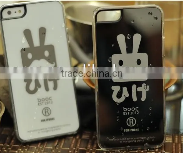 For IPhone 5 5S White Black Man Mustache Handlebar Hard Plastic Protector Case