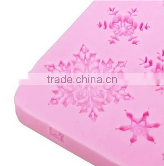 Christams Silicone Snowflakes Cake Mold / Xmas Fondant Cake Decoration Mould / Silicone Molds for Cake Decorating photo-5
