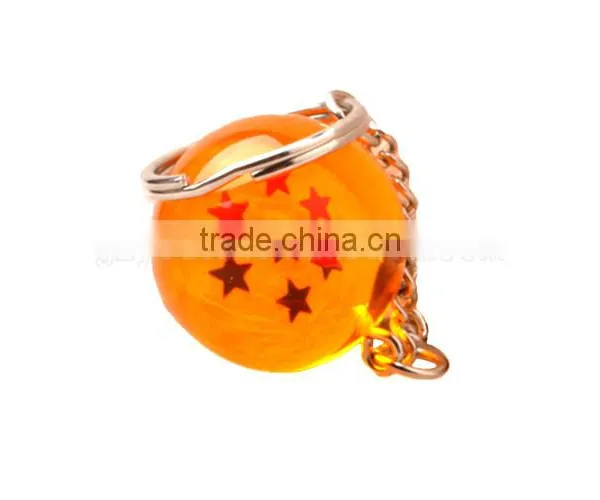 Anime DRAGON BALL 7 Star DRAGON BALL Logo 4cm Plastic Keychain Keyring photo-5