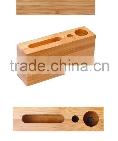 Natural Product Custom Made Bamboo Products Phone Pen Holder photo-4