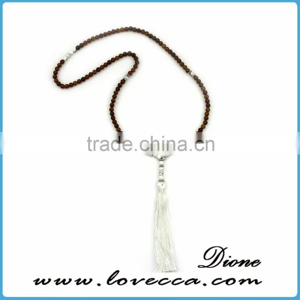 Christmas Hot Gift Fashion Synthetic Gemstone Tassel Necklace With Jesus Cross photo-5
