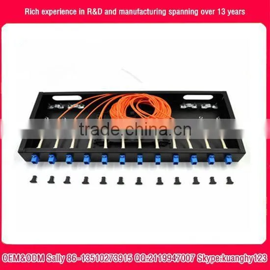 Fiber Optic Termination Box 12 Core Wall Mounted Fiber Optic Patch Panel