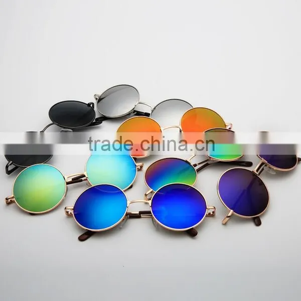 Metal Round Circle Sunglasses With UV Function photo-2
