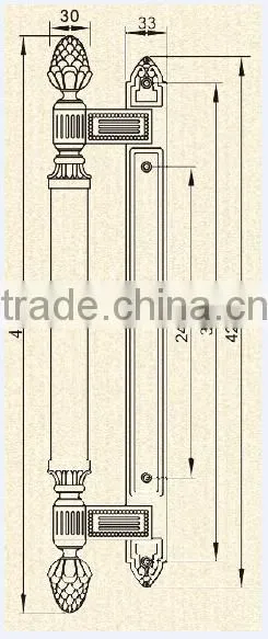 Copper Big Wooden Door Shake Handshandle photo-2