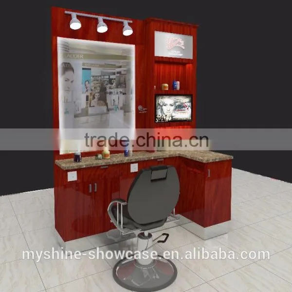 Glossy Soft Fashion Barber Kiosk for Barber Shop photo-6