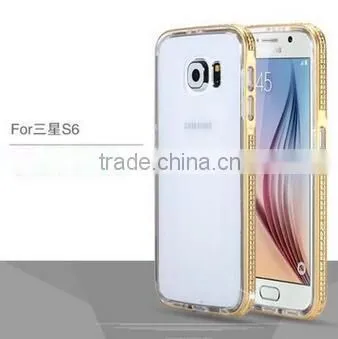 Luxury Crystal Rhinestone Diamond Bling Mobile Phone Metal Bumper Frame Case For IPhone 4/4S/5/5S/6/6S/6 Plus S5/S6/S6 Edge/Note photo-2