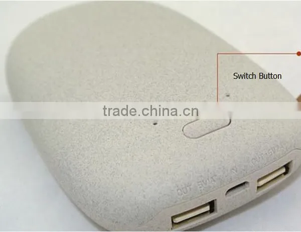 Factory Price Usb Mobile Portable Charger 10400mAh Cobblestone Powerbank photo-2