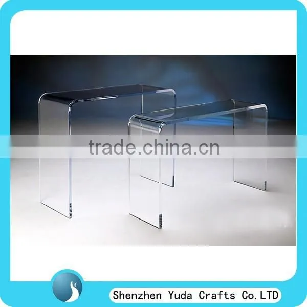 Factory Made Plexiglass Console Tables Stacking Clear Acrylic Nesting Table Set photo-5
