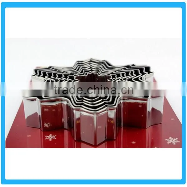 Snowflake Decorating Fondant Tools 9pcs Stainless Steel Cookie Molds Christmas Cookie Cutters photo-2