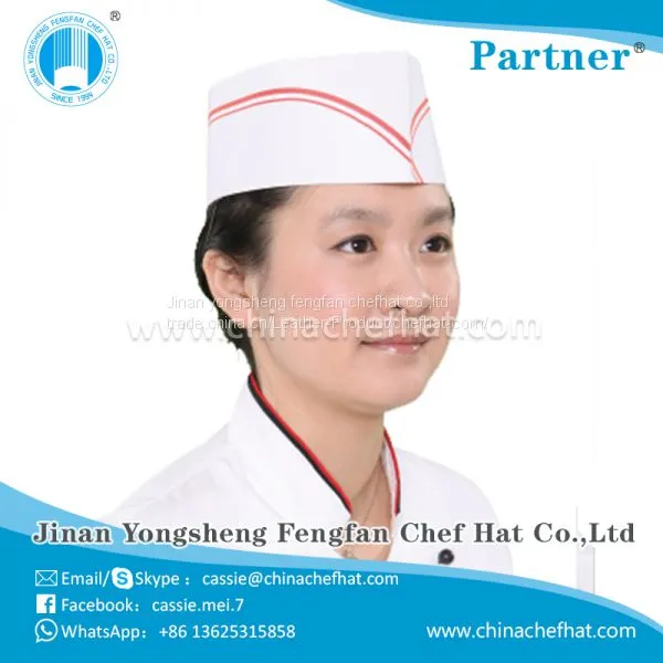 White Chef Hat With Print Logo Cheap Paper Forage Cap photo-5