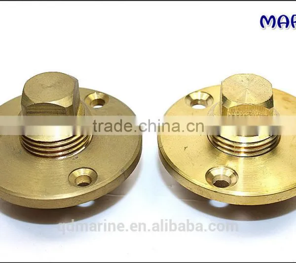 Boat Brass Garboard Drain Plug with O-Ring