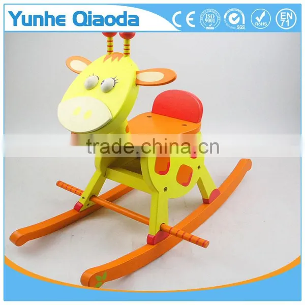 Child Wooden Rocking Giraffe Rocker - Buy Giraffe Wooden Rocker,Wooden Horse Rocker,Wooden Toy Rocker Produc photo-5