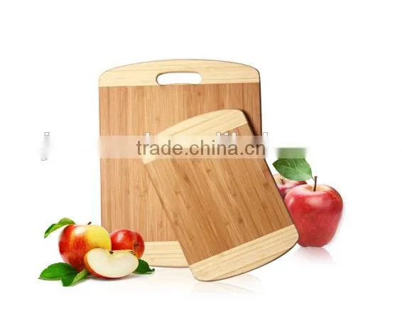 100% Natural Bamboo Chopping Cutting Board 2-Piece Set photo-3