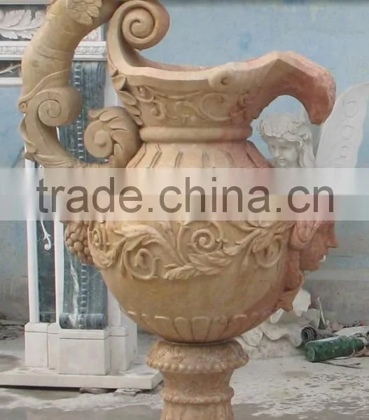 Handmade Natural Stone Ornamental Flowerpot photo-2