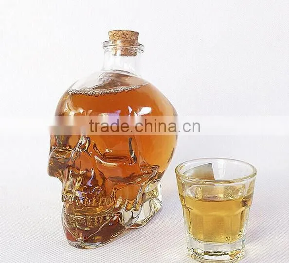 Clear Glass Skull Decanter - Fill It Up W/ Wine, Beer or Liquor, 100/150/380/700 ml photo-2