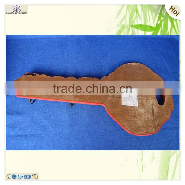 Stylish Interior Decorating Key Shape Clothes Use Wooden Holder photo-4