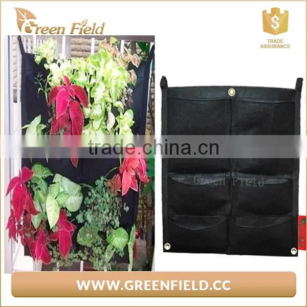 2017 Green Field Black Felt Vertical Planter Garden Living Wall Decor Flowers Grow Bag for Herbs Strawberries photo-6