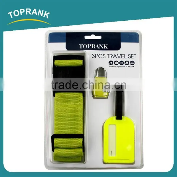 Toprank Colorful Adjustable Luggage Belt Strap 3-digit TSA Lock And Luggage Tag 3pcs Flight Travel Luggage Set For Suitcase photo-4