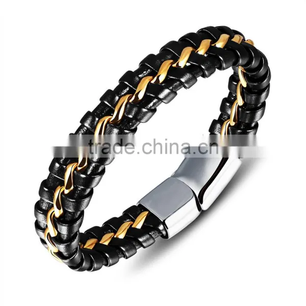 Mens Leather Bracelet Fashion Bracelets 2017 Real Cow Leather Bracelet photo-5