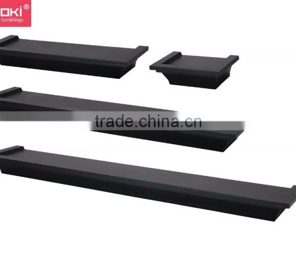 Classic Set of 4 Multi Length Floating Ledge Shelves Frame Display Antique MDF Wood Wall Mount Wall Shelf photo-3