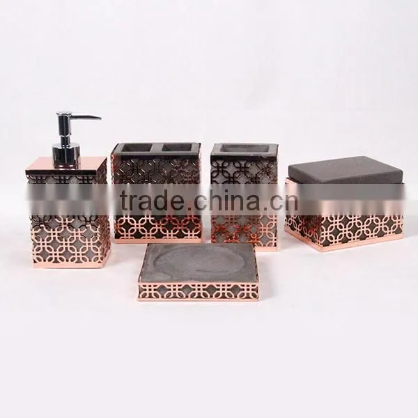Wholes 8 pc Bathroom Set Fitting Concrete Bathroom Accessory Set photo-5