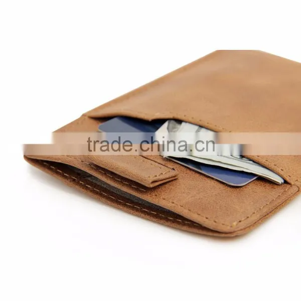Leather RFID Card Package Slim Real Pickup Cover Card Credit Magnetic Scanning photo-3