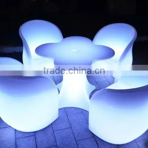 Hot Sale Commerical Fashion Illuminated Growing High Quality Plastic LED Sofa With 16 Colors Change photo-4