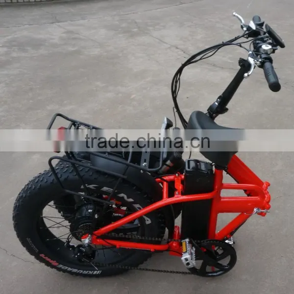 Green Power 48V 500W Fat Tire Small Folding Electric Bike for Wholesale photo-3