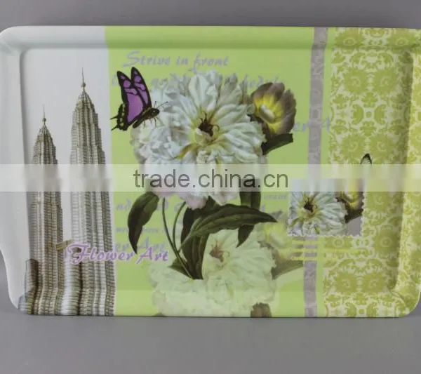 Flower Melamine Plastic Serving Trays photo-2
